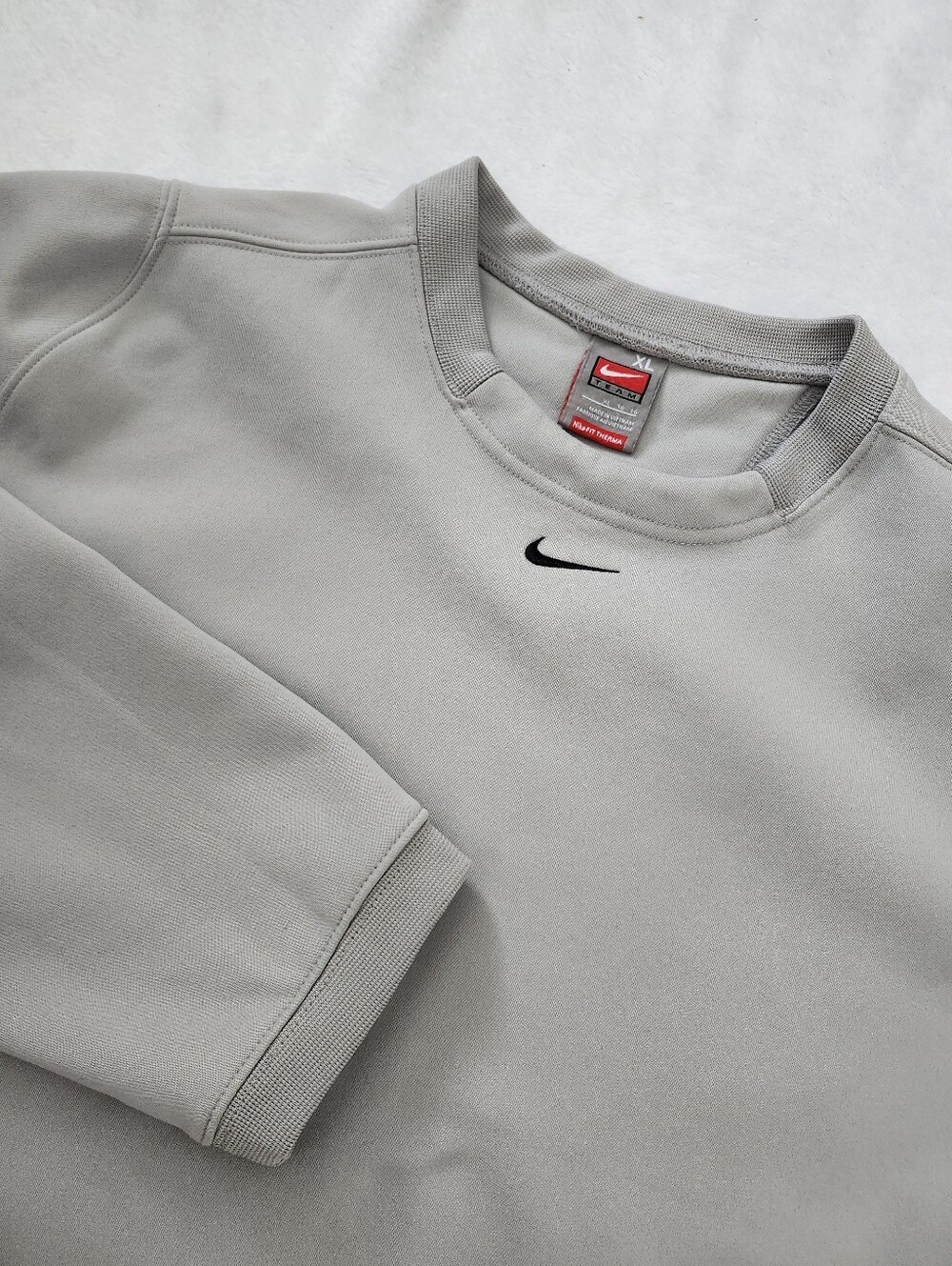 Y2K Nike Team Therma Center Swoosh Crewneck‎ Long Sleeve Men's XL